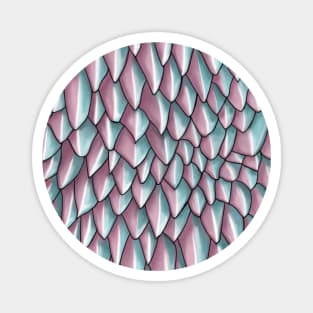 Pink and Blue Dragon Scales Magnet